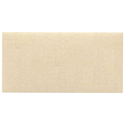 Wandpaneele 12 Stk. Creme 30x15 cm Stoff 0,54 m²