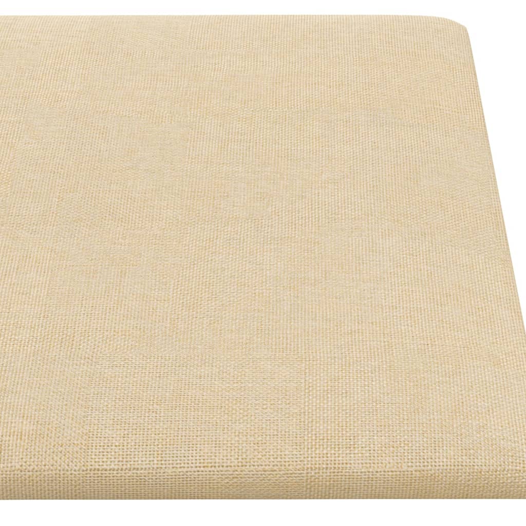 Wandpaneele 12 Stk. Creme 30x15 cm Stoff 0,54 m²