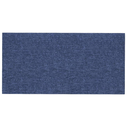 Wandpaneele 12 Stk. Blau 30x15 cm Stoff 0,54 m²