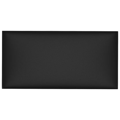 Wandpaneele 12 Stk. Schwarz 30x15 cm Kunstleder 0,54 m²