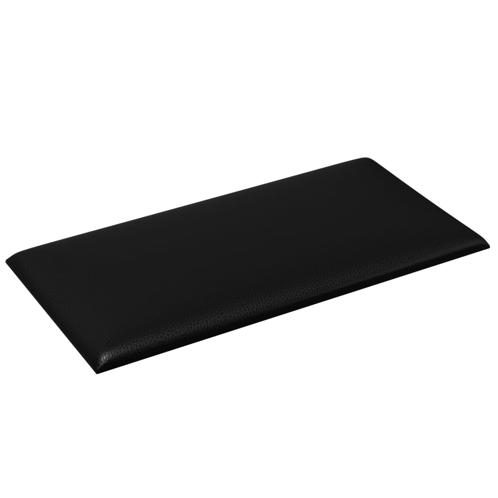 Wandpaneele 12 Stk. Schwarz 30x15 cm Kunstleder 0,54 m²