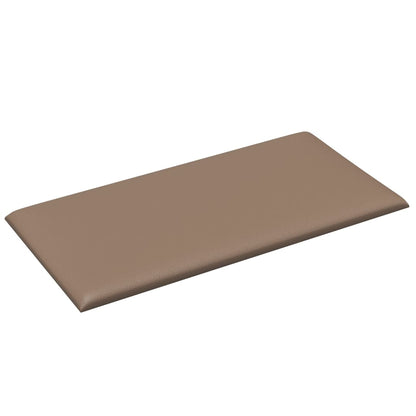 Wandpaneele 12 Stk. Cappuccino-Braun 30x15cm Kunstleder 0,54 m²