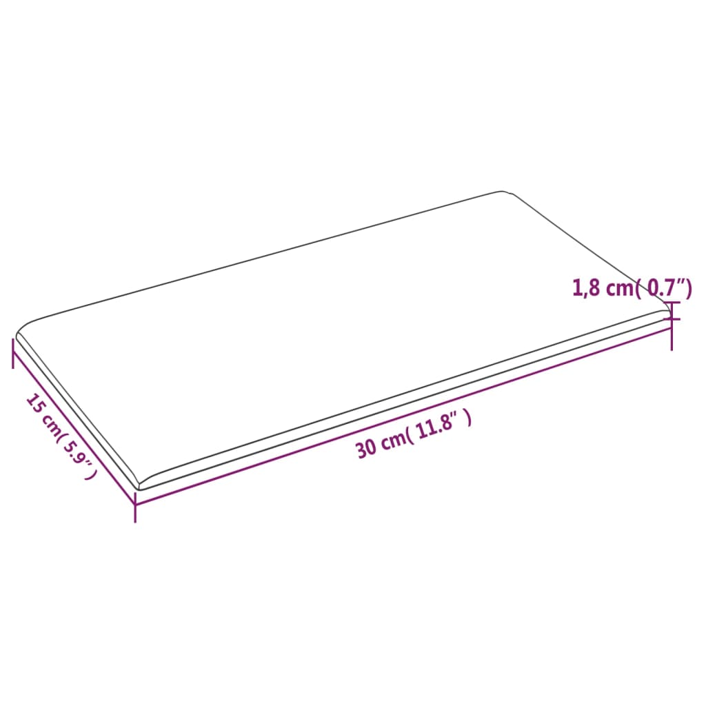 Wandpaneele 12 Stk. Hellgrau 30x15 cm Samt 0,54 m²