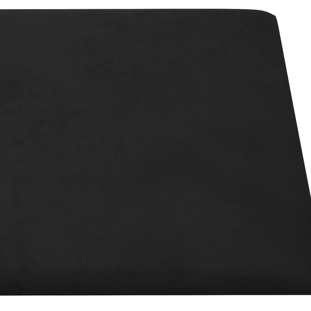 Wandpaneele 12 Stk. Schwarz 30x15 cm Samt 0,54 m²