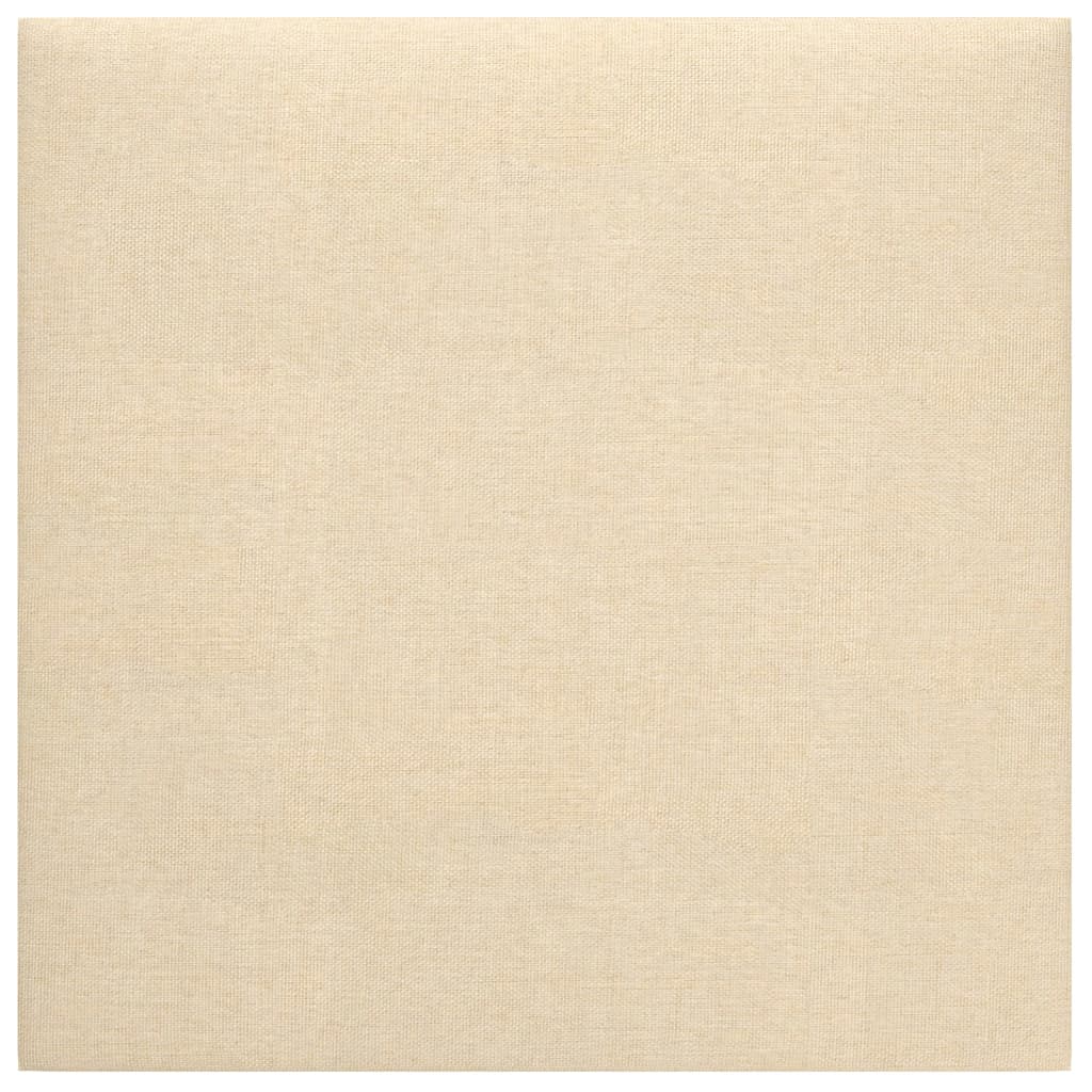 Wandpaneele 12 Stk. Creme 30x30 cm Stoff 1,08 m²