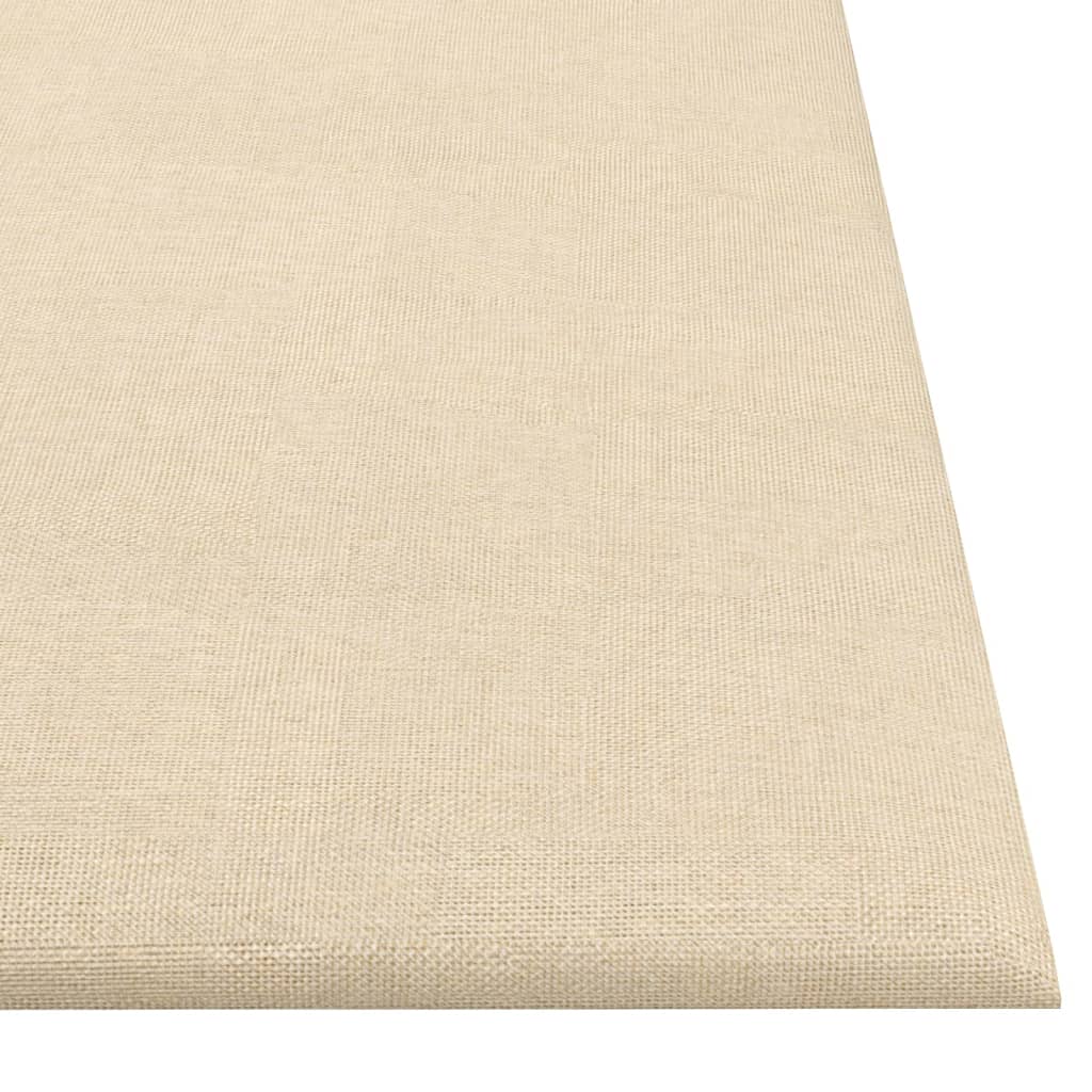 Wandpaneele 12 Stk. Creme 30x30 cm Stoff 1,08 m²