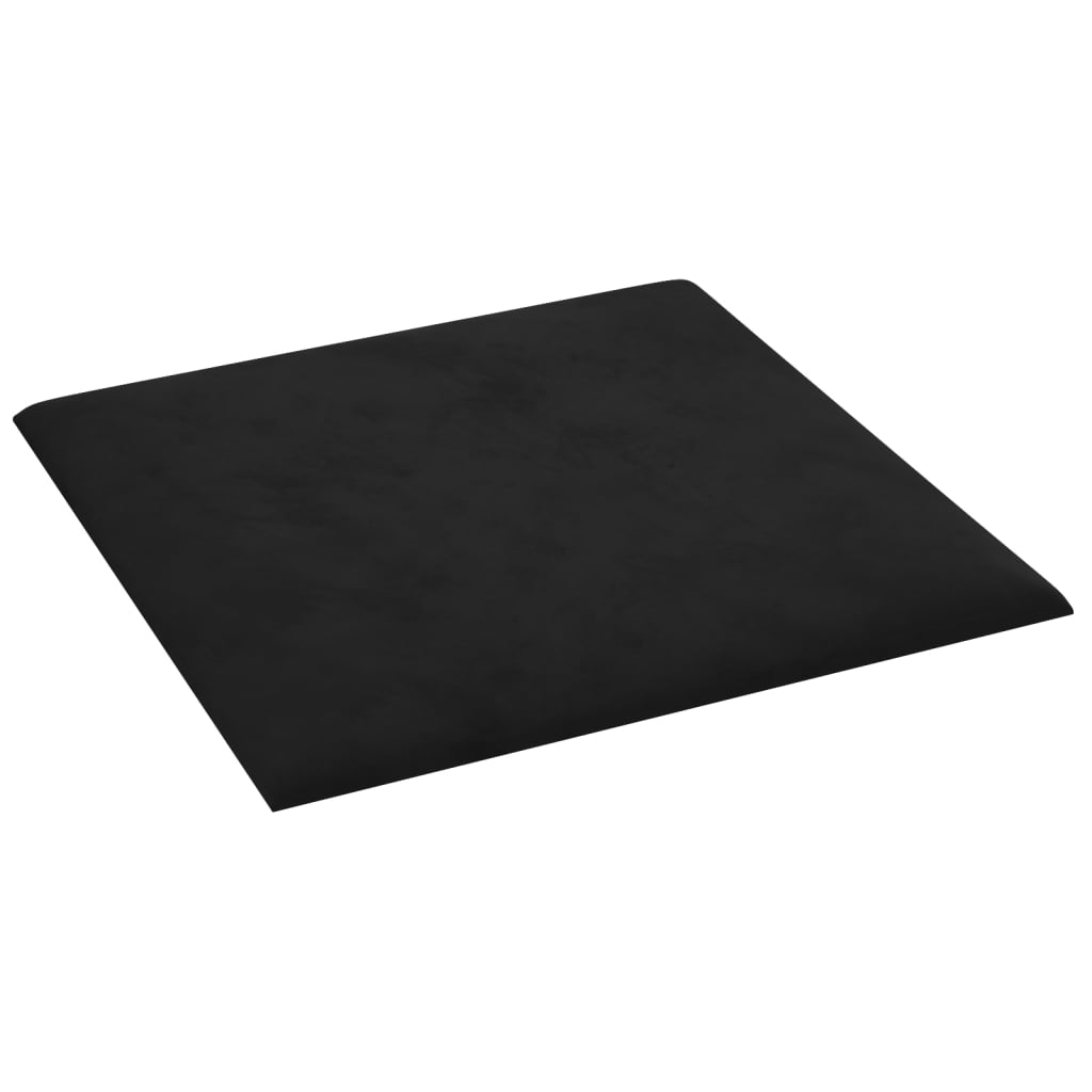 Wandpaneele 12 Stk. Schwarz 30x30 cm Samt 1,08 m²