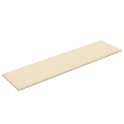 Wandpaneele 12 Stk. Creme 60x15 cm Stoff 1,08 m²