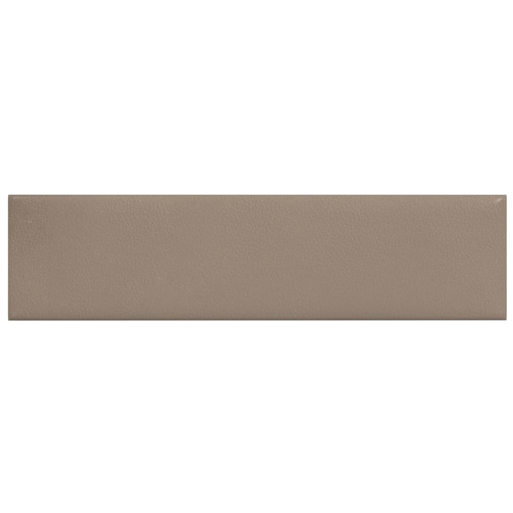 Wandpaneele 12 Stk. Cappuccino-Braun 60x15cm Kunstleder 1,08 m²