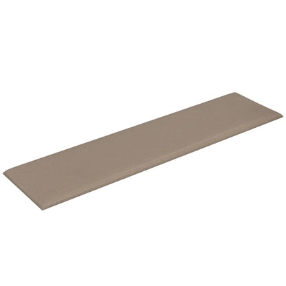 Wandpaneele 12 Stk. Cappuccino-Braun 60x15cm Kunstleder 1,08 m²