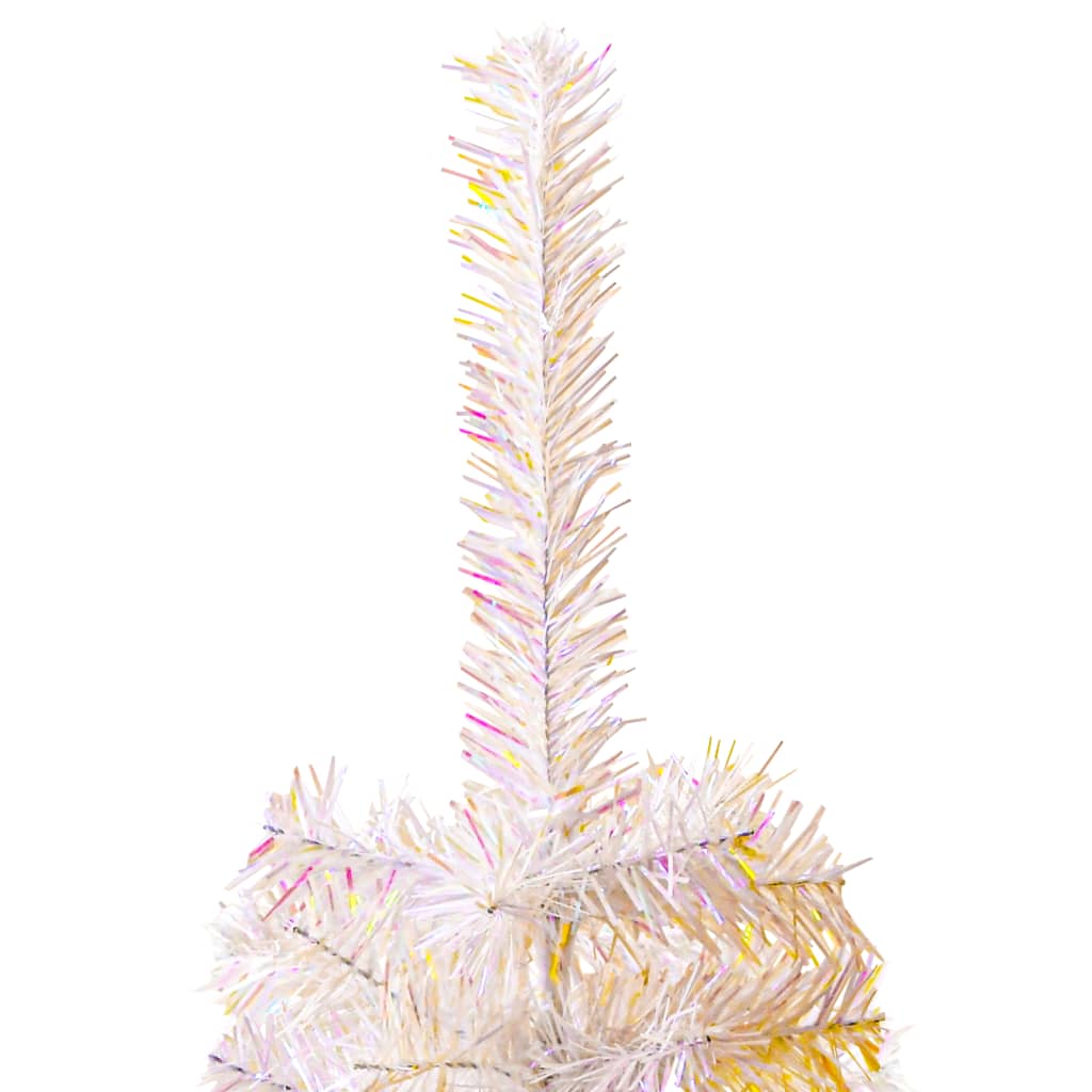 Künstlicher Weihnachtsbaum Schillernde Spitzen Weiß 150 cm PVC