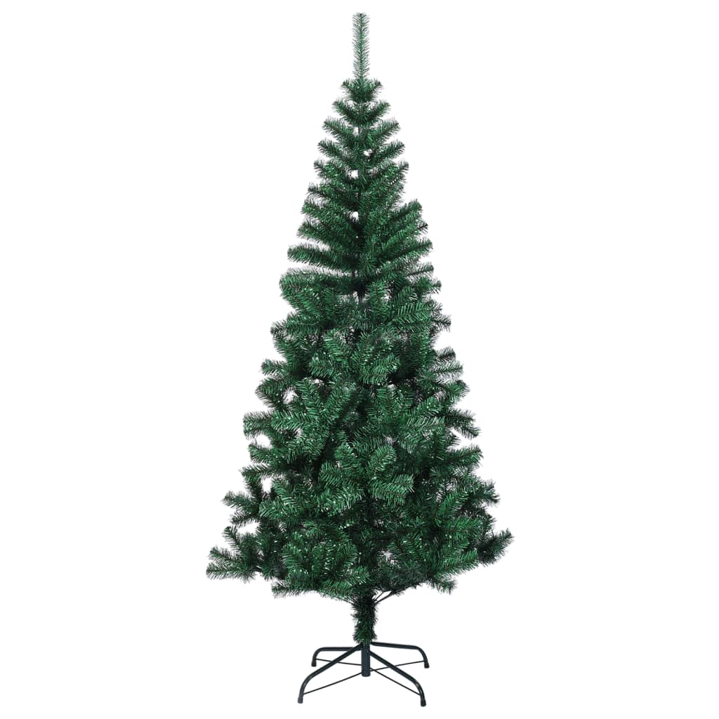 Künstlicher Weihnachtsbaum Schillernde Spitzen Grün 150 cm PVC