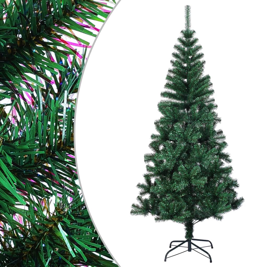 Künstlicher Weihnachtsbaum Schillernde Spitzen Grün 210 cm PVC