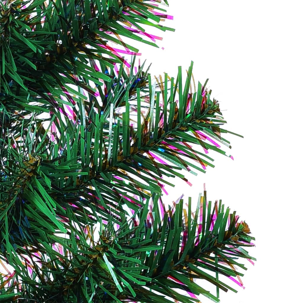 Künstlicher Weihnachtsbaum Schillernde Spitzen Grün 210 cm PVC