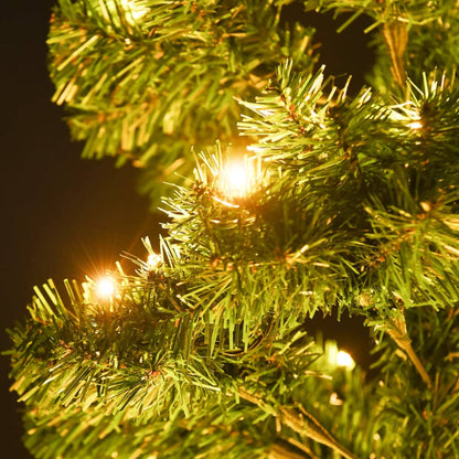 Spiral-Weihnachtsbaum mit Beleuchtung und Topf Grün 120 cm