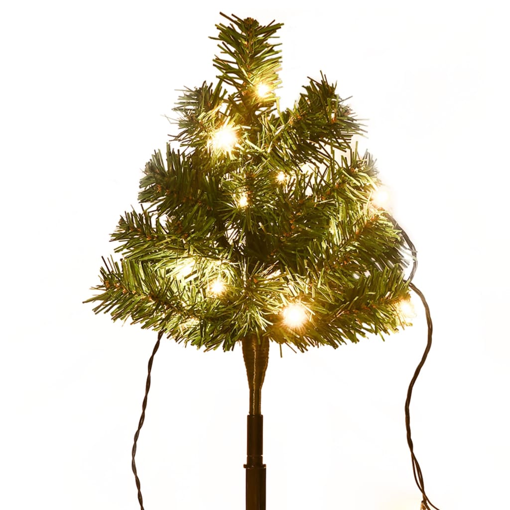 Wegbeleuchtung Weihnachtsbäume 6 Stk. Warmweiße LEDs 45 cm PVC