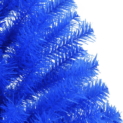 Künstlicher Halb-Weihnachtsbaum mit Ständer Blau 120 cm PVC