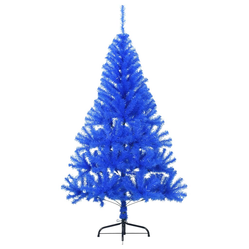 Künstlicher Halb-Weihnachtsbaum mit Ständer Blau 150 cm PVC