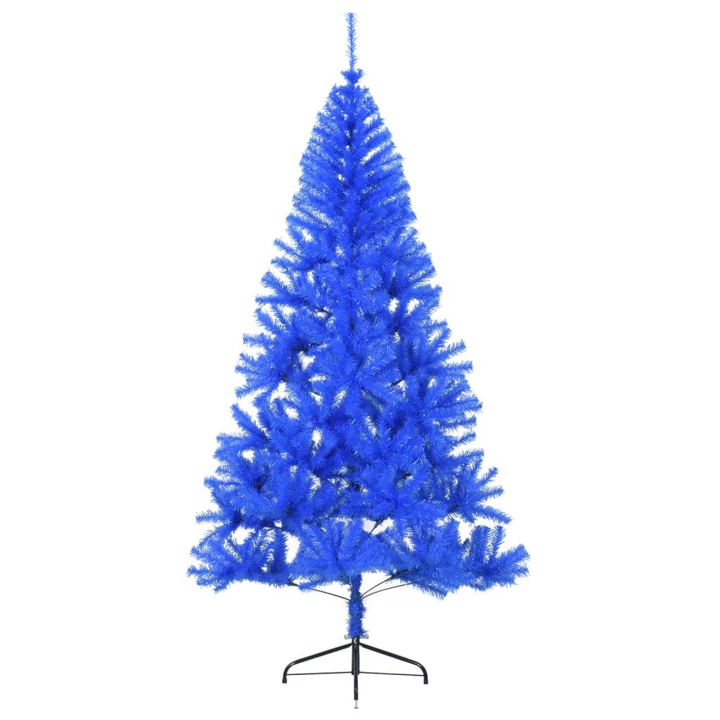 Künstlicher Halb-Weihnachtsbaum mit Ständer Blau 180 cm PVC