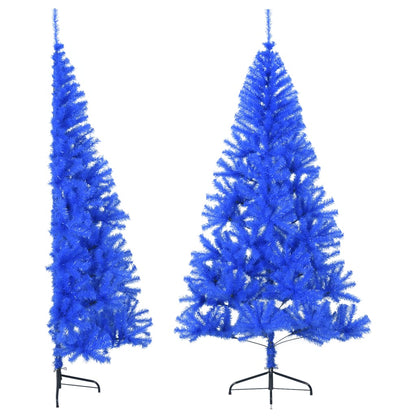 Künstlicher Halb-Weihnachtsbaum mit Ständer Blau 210 cm PVC