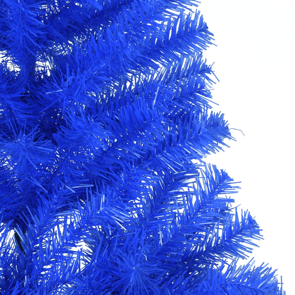 Künstlicher Halb-Weihnachtsbaum mit Ständer Blau 210 cm PVC