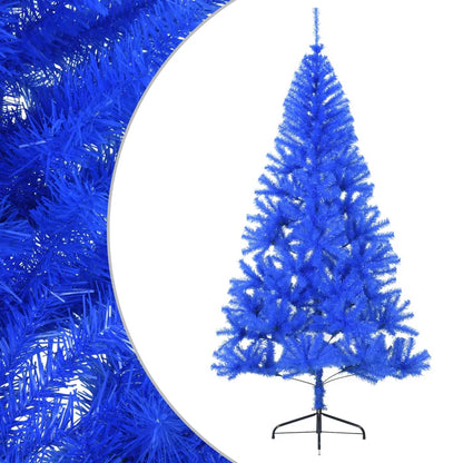 Künstlicher Halb-Weihnachtsbaum mit Ständer Blau 240 cm PVC