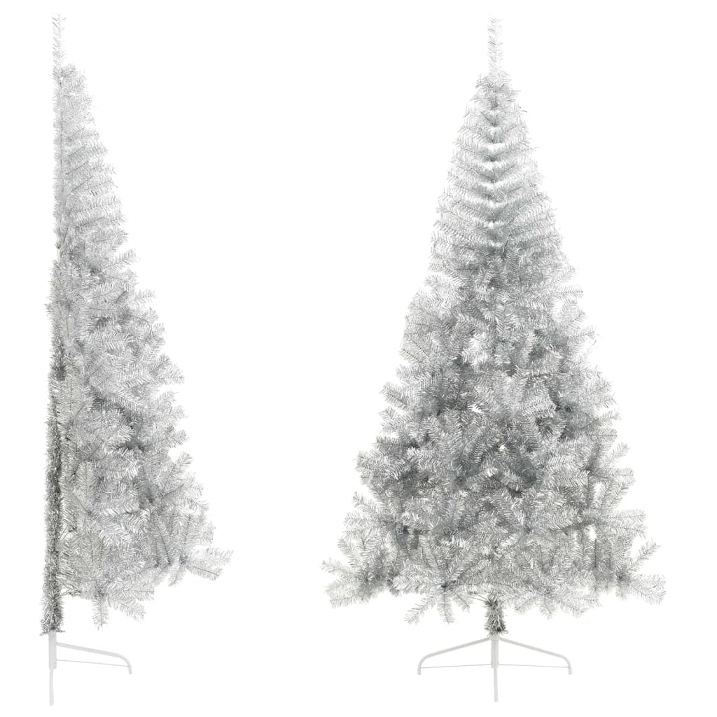 Künstlicher Weihnachtsbaum mit Ständer Silber 210 cm PET