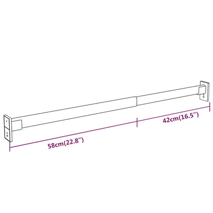 Teleskop-Kleiderstangen 4 Stk. Silbern 58-100 cm