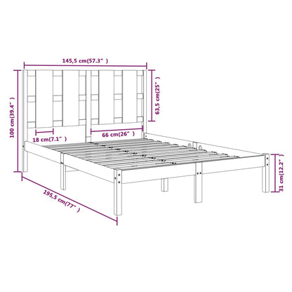 Massivholzbett ohne Matratze 140x190 cm Kiefernholz