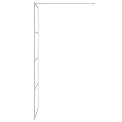 Duschwand für Walk-In Dusche Silber 80x195 cm ESG-Glas Klar