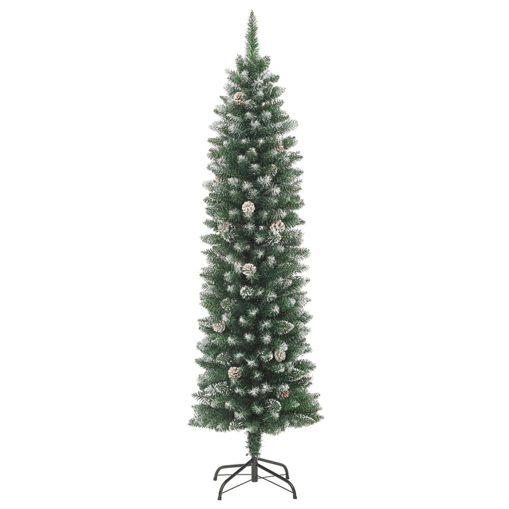 Künstlicher Weihnachtsbaum mit Ständer Schlank 180 cm PVC