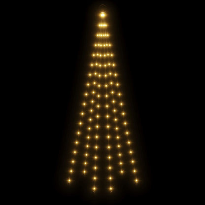 LED-Weihnachtsbaum für Fahnenmast Warmweiß 108 LEDs 180 cm