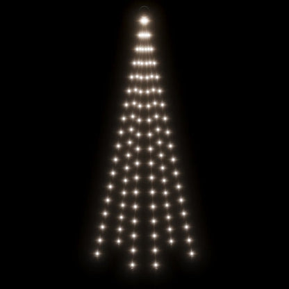 LED-Weihnachtsbaum für Fahnenmast Kaltweiß 108 LEDs 180 cm