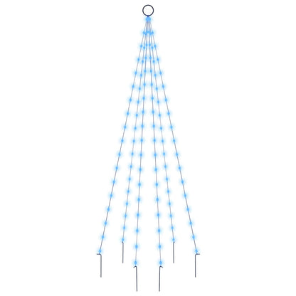 LED-Weihnachtsbaum für Fahnenmast Blau 108 LEDs 180 cm