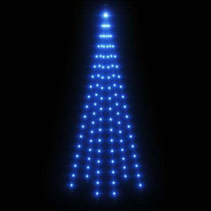 LED-Weihnachtsbaum für Fahnenmast Blau 108 LEDs 180 cm