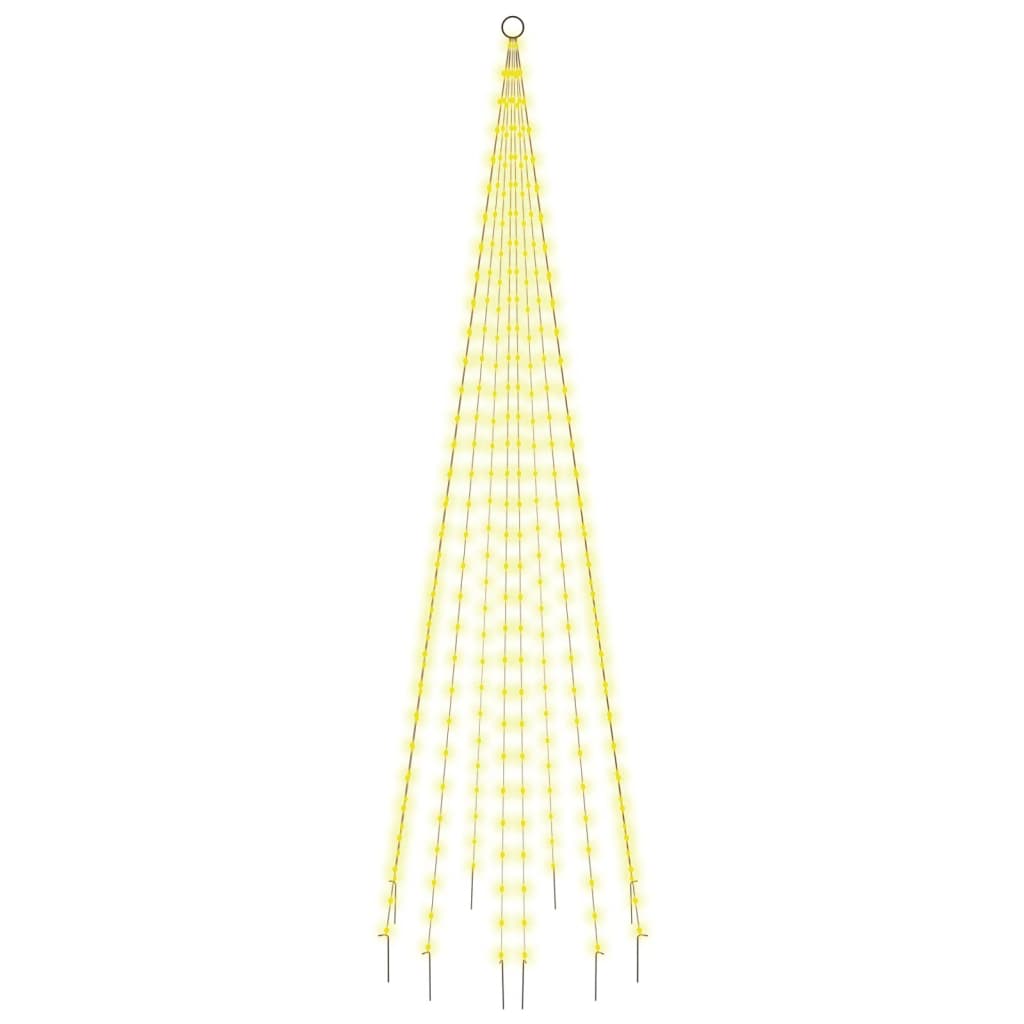 LED-Weihnachtsbaum für Fahnenmast Warmweiß 310 LEDs 300 cm