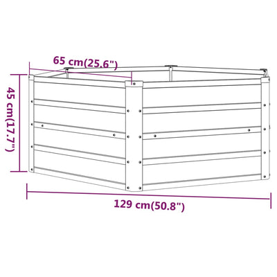 Hochbeet Rostig 129x129x45 cm Cortenstahl