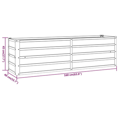 Hochbeet Rostig 160x40x45 cm Cortenstahl