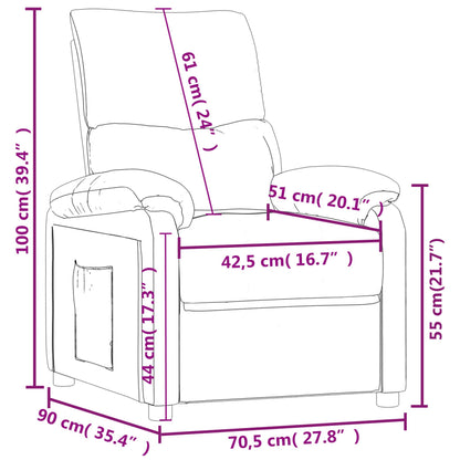 Relaxsessel Braun Stoff