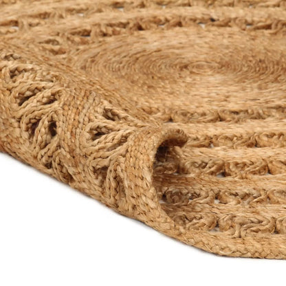 Teppich Jute Handgeflochten 180 cm Rund