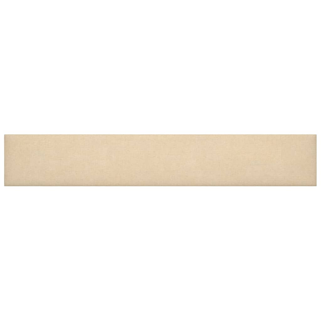 Wandpaneele 12 Stk. Creme 90x15 cm Stoff 1,62 m²