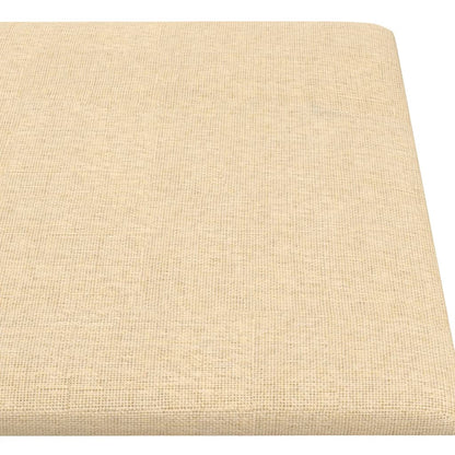 Wandpaneele 12 Stk. Creme 90x15 cm Stoff 1,62 m²