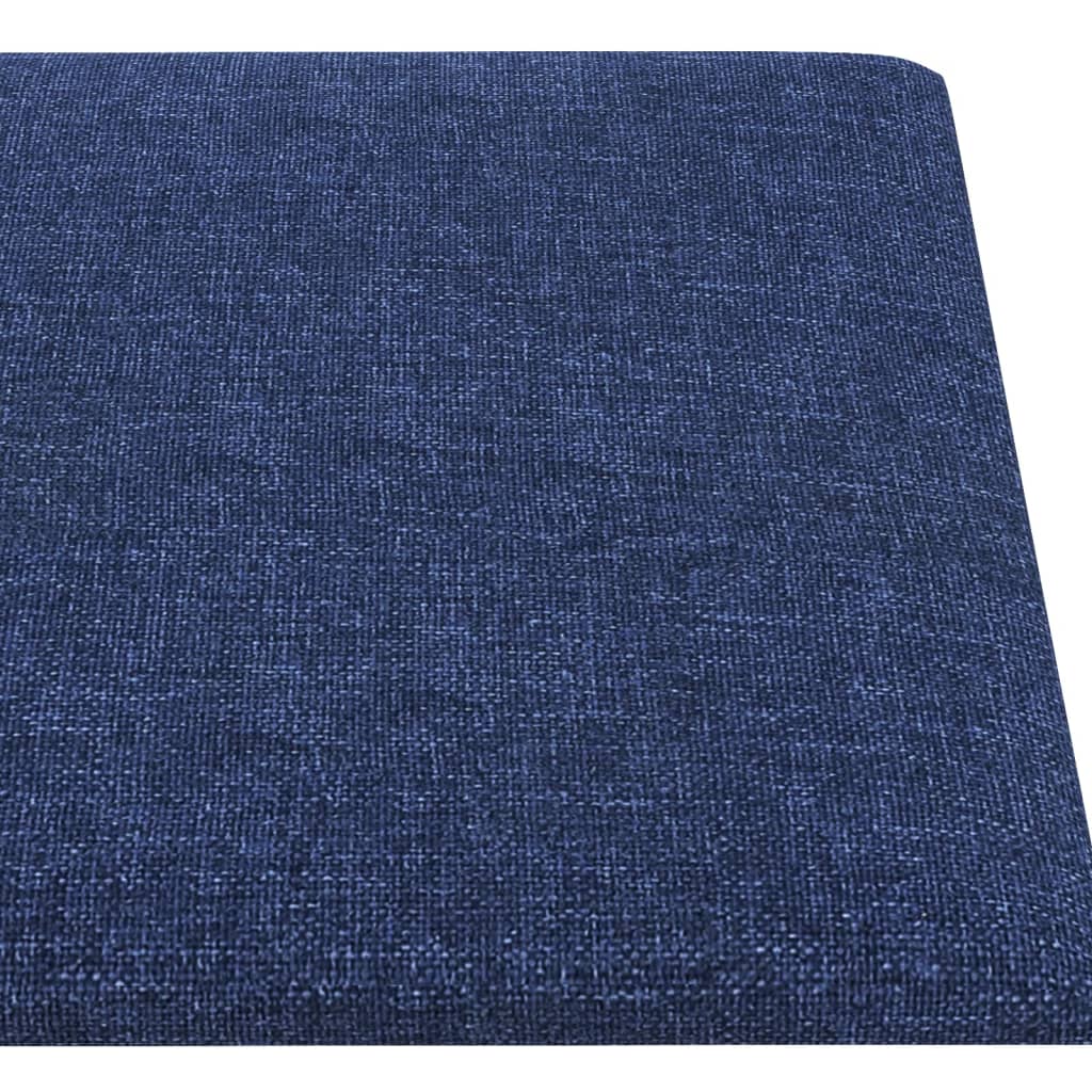 Wandpaneele 12 Stk. Blau 90x15 cm Stoff 1,62 m²