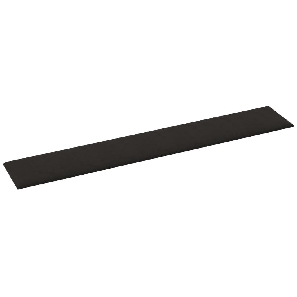 Wandpaneele 12 Stk. Schwarz 90x15 cm Samt 1,62 m²