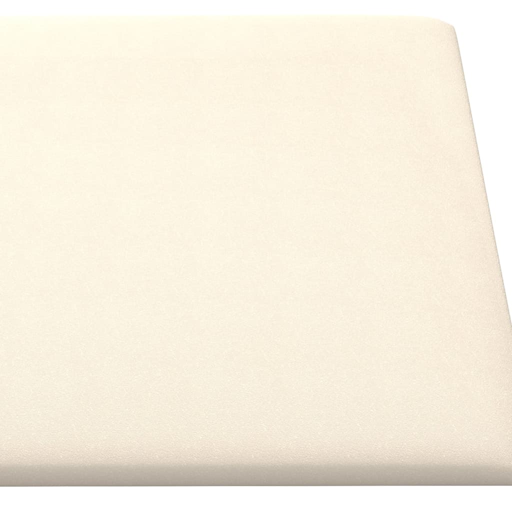 Wandpaneele 12 Stk. Creme 90x15 cm Samt 1,62 m²