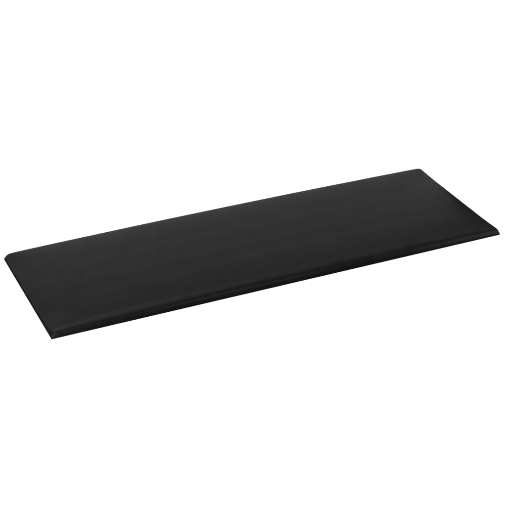 Wandpaneele 12 Stk. Schwarz 90x30 cm Kunstleder 3,24 m?