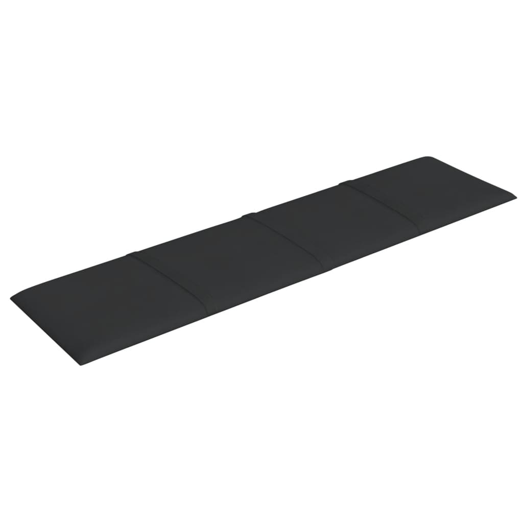 Wandpaneele 12 Stk. Schwarz 60x15 cm Stoff 1,08 m²