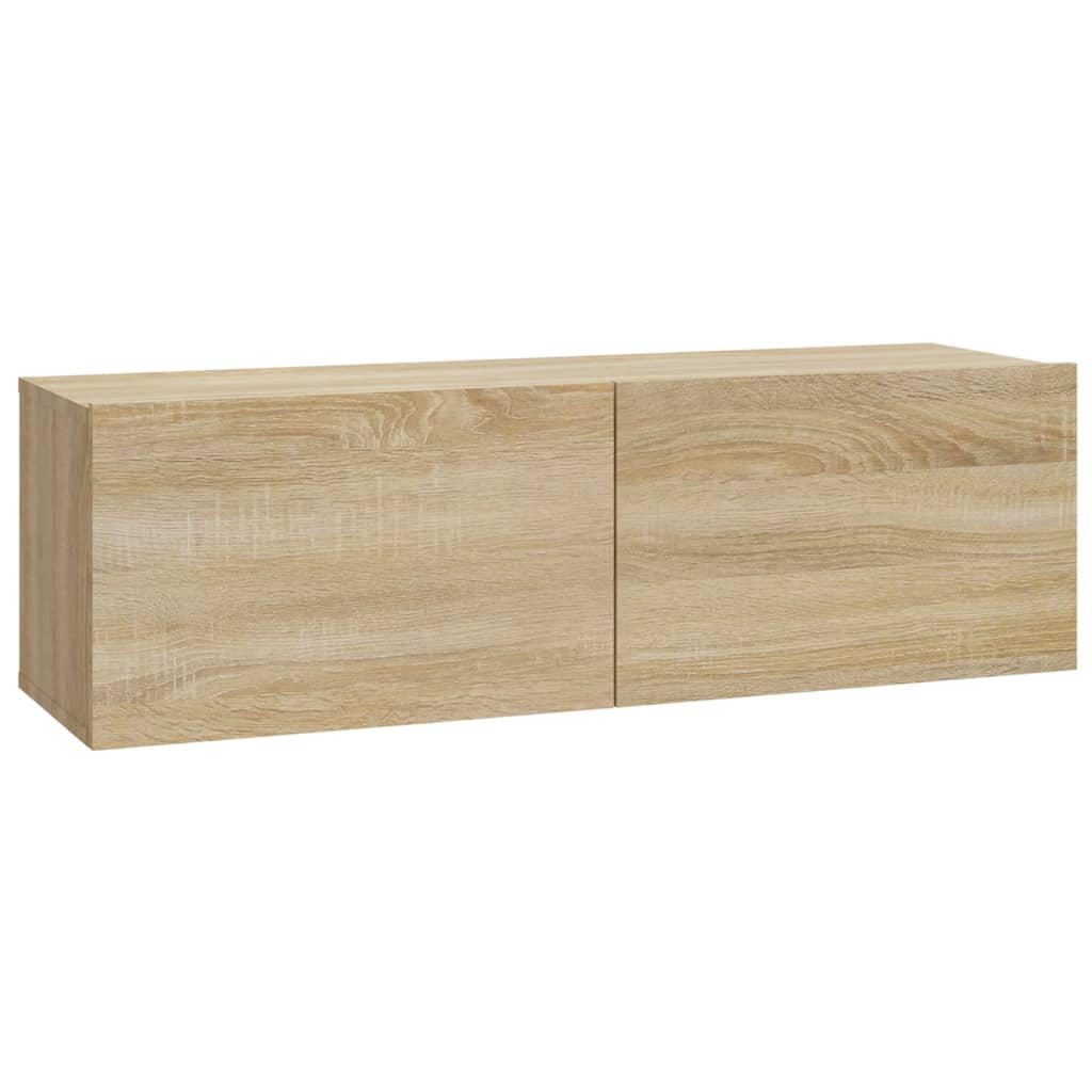 TV-Wandschränke 2 Stk. Sonoma-Eiche 100x30x30 cm Holzwerkstoff