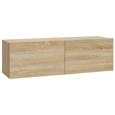 TV-Wandschränke 2 Stk. Sonoma-Eiche 100x30x30 cm Holzwerkstoff