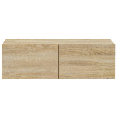 TV-Wandschränke 2 Stk. Sonoma-Eiche 100x30x30 cm Holzwerkstoff